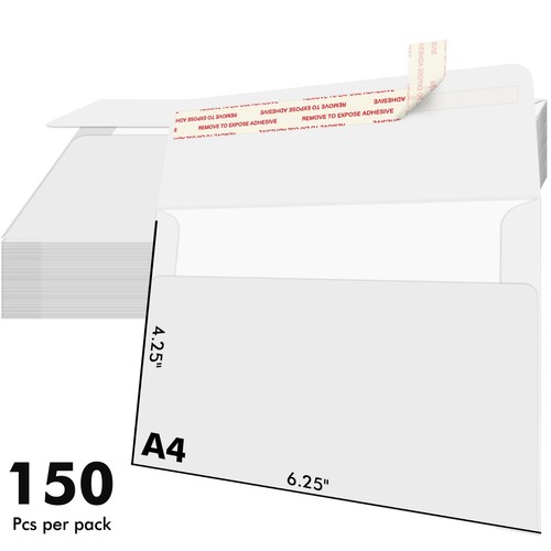 150 white invitation envelopes - 150,